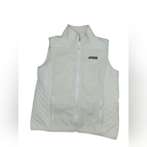 Vineyard Vines Womens Cream Sherpa Vest Size M